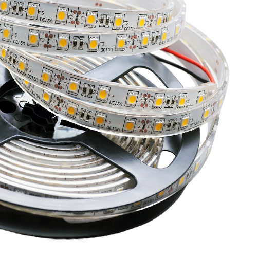 Single Row Series DC12/24V 5050SMD 300LEDs Flexible LED Strip Lights Waterproof IP67 Outdoor Use 16.4ft Per Reel By Sale